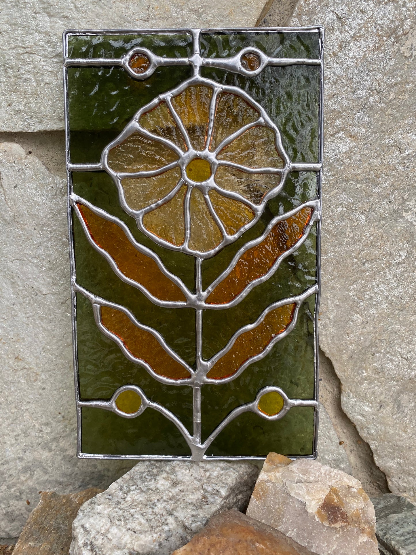 Green flower panel