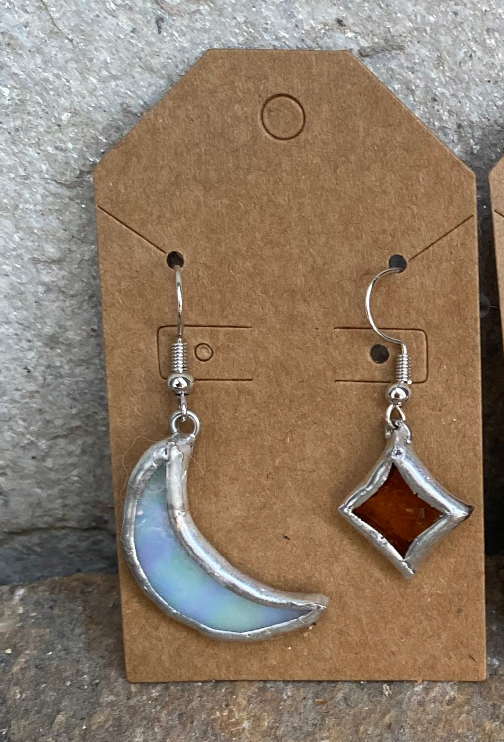 Moon and Star Earrings