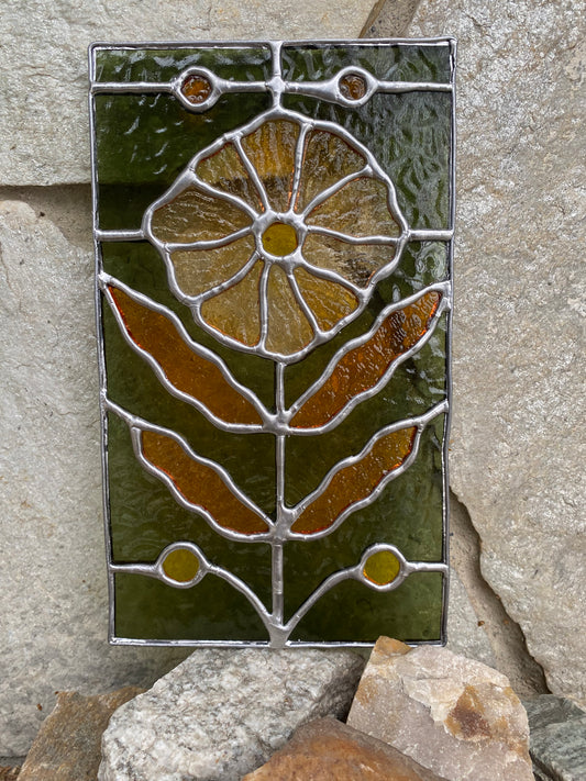 Green flower panel