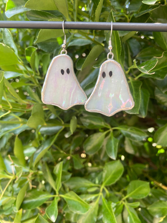 Wavy Iridescent Ghost Earrings