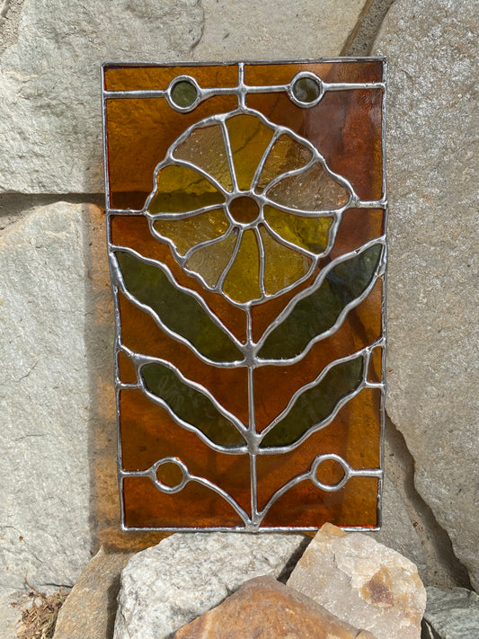 Orange flower panel