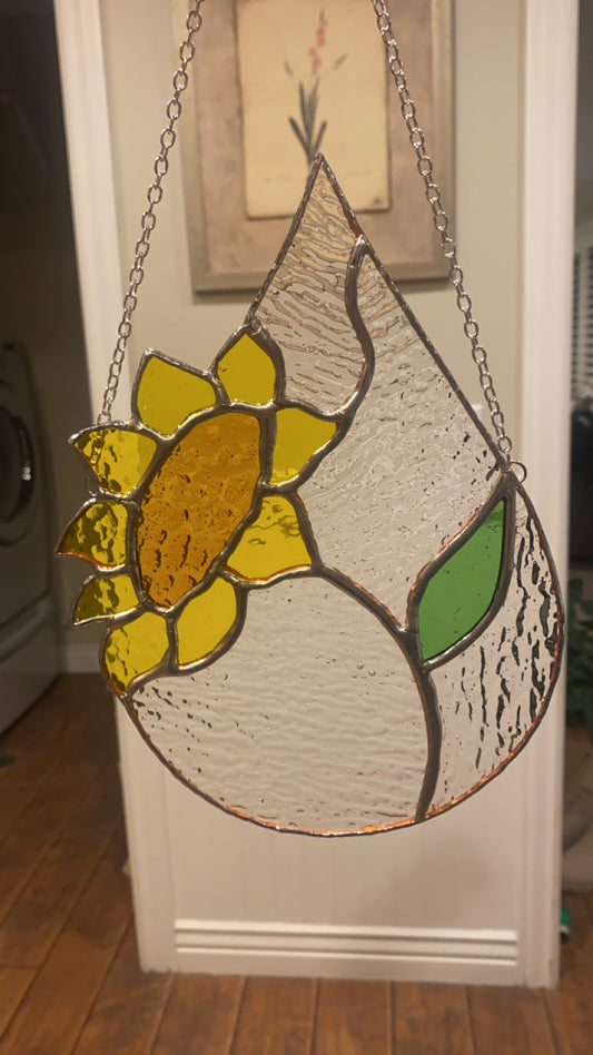 Sunflower dewdrop