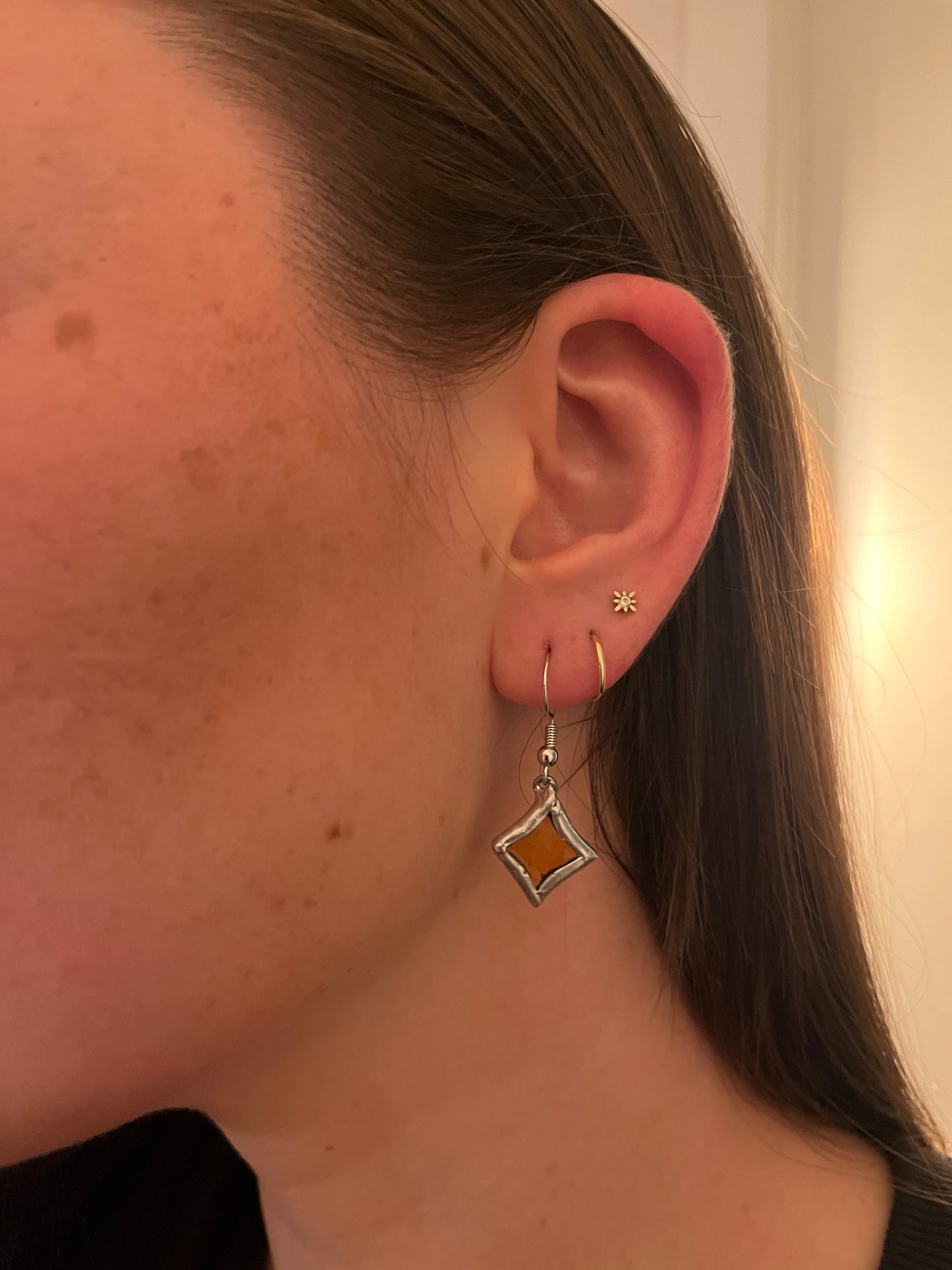 Moon and Star Earrings