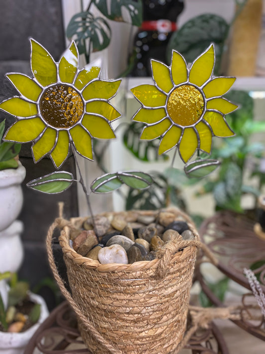 Sunflower and Tulips